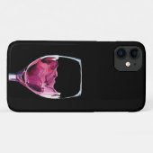 Coques Case-Mate iPhone Aquarelle en verre de vin rouge (Dos (Horizontal))