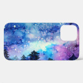 Coques Case-Mate iPhone Aquarelle Espace Art : Ciel de nuit (Verso (horizontal))
