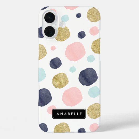 Coques Case-Mate iPhone Aquarelle et Parties scintillant Faux Motif (Verso)