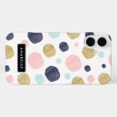 Coques Case-Mate iPhone Aquarelle et Parties scintillant Faux Motif (Verso (horizontal))