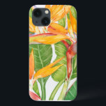 iPhone 13 Case Aquarelle exotique de fleurs<br><div class="desc">Artiste exotique d'aquarelle de fleurs : Tim OToole</div>