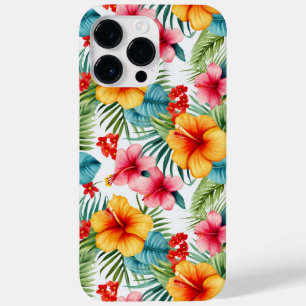 Coque Pour Pour iPhone 14 Pro Max Aquarelle exotique Floral hawaïen
