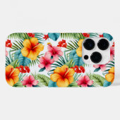 Coques Case-Mate iPhone Aquarelle exotique Floral hawaïen (Verso (horizontal))