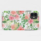 Coques Case-Mate iPhone aquarelle ferme jardin rose (Dos (Horizontal))
