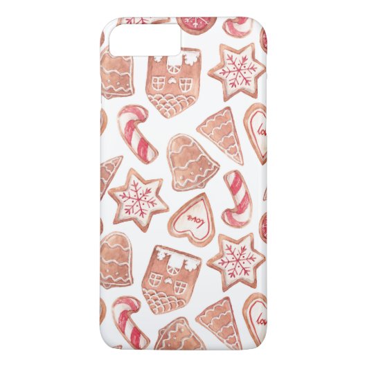 Coques Case-Mate iPhone Aquarelle Festive Cookies de Noël (Dos)