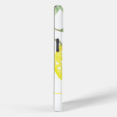 Coques Case-Mate iPhone Aquarelle Feuille citron moderne Monogramme (Verso / Droite)