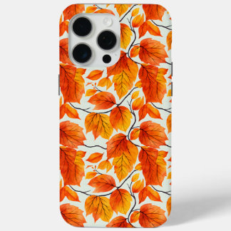 Coque iPhone 15 Pro Max Aquarelle Feuilles Automnes - Foliage Automne Vibr