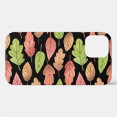 Coques Case-Mate iPhone Aquarelle feuilles d'automne : motif transparent (Verso (horizontal))