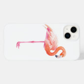 Coques Case-Mate iPhone aquarelle Flamant rose (Verso (horizontal))