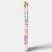 Coques Case-Mate iPhone Aquarelle Flamant rose mignon Personnalisé (Verso / Gauche)