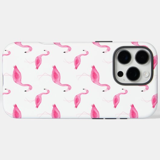 Coques Case-Mate iPhone Aquarelle Flamingo Patte (Verso (horizontal))