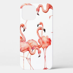 Case-Mate iPhone Case Aquarelle flamingo sans couture motif. Peint à la