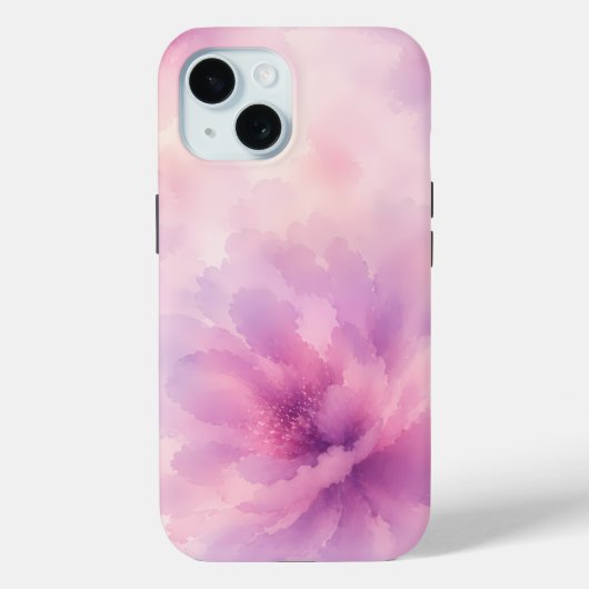 Coques Case-Mate iPhone Aquarelle Fleur de Lavande Rose Abstrait (Verso)