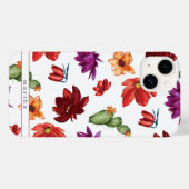 Coques Case-Mate iPhone Aquarelle Fleur mexicaine Fiesta (Verso (horizontal))