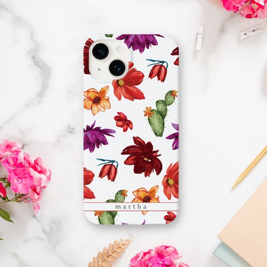 Coques Case-Mate iPhone Aquarelle Fleur mexicaine Fiesta