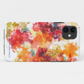 Coques Case-Mate iPhone Aquarelle Fleur Peinture Rouge Orange Floral Autom (Dos (Horizontal))