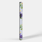 Coques Case-Mate iPhone Aquarelle Fleur sauvage violet Monogramme (Verso / Droite)