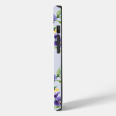 Coques Case-Mate iPhone Aquarelle Fleur sauvage violet Monogramme (Verso / Gauche)