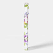 Coques Case-Mate iPhone Aquarelle fleurie rose violet élégant (Verso / Droite)