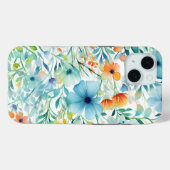 Coques Case-Mate iPhone Aquarelle fleurit, (Verso (horizontal))