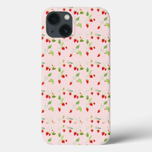 Coques Case-Mate iPhone Aquarelle Fleurs de fraises (Verso)