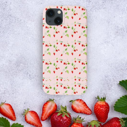 Coques Case-Mate iPhone Aquarelle Fleurs de fraises