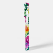 Coques Case-Mate iPhone Aquarelle Fleurs Maroon et Jaune (Verso / Gauche)