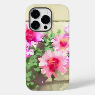 Coque Pour iPhone 14 Pro Aquarelle Fleurs roses