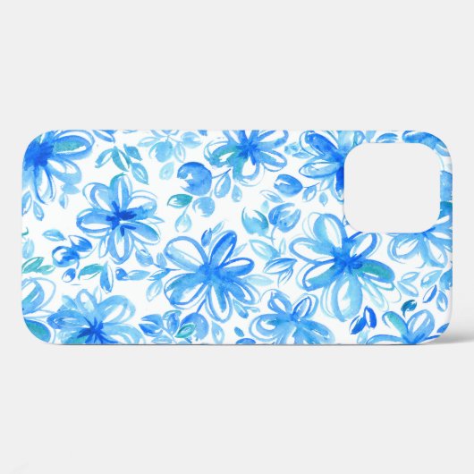 Coques Case-Mate iPhone Aquarelle Floral Chintz Motif mignon (Verso (horizontal))