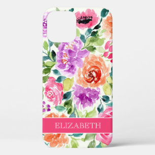 Case-Mate iPhone Case Aquarelle Floral Imprimer Nom personnalisé