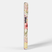 Coques Case-Mate iPhone Aquarelle Floral Jaune Rose Purple Nom personnalis (Verso / Droite)