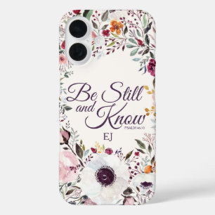 Coques iPhone 16 Aquarelle Florale Be Psalm Monogramme