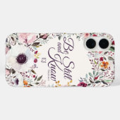 Coques Case-Mate iPhone Aquarelle Florale Be Psalm Monogramme (Verso (horizontal))