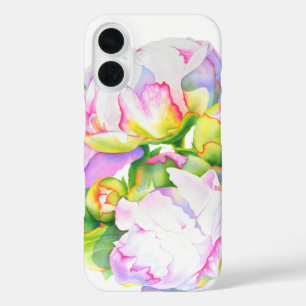 Coques iPhone 16 Aquarelle florale classique et élégante de pivoine