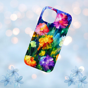 Coque Pour iPhone 15 Aquarelle florale colorée Fleurs d'art
