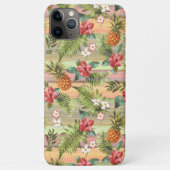 Coques Case-Mate iPhone Aquarelle florale d'ananas tropicale Motif (Dos)