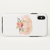 Coques Case-Mate iPhone Aquarelle florale d'ours de maman (Dos (Horizontal))