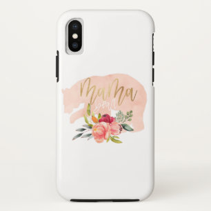 Case-Mate iPhone Case Aquarelle florale d'ours de maman