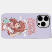Coques Case-Mate iPhone Aquarelle Florale Lapin de Pâques (Verso (horizontal))
