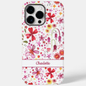 Coques Case-Mate iPhone Aquarelle florale personnalisée (Verso)