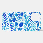 Coques Case-Mate iPhone Aquarelle florale Plantes texture transparente (Verso (horizontal))