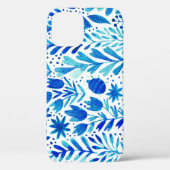 Coques Case-Mate iPhone Aquarelle florale Plantes texture transparente (Verso)
