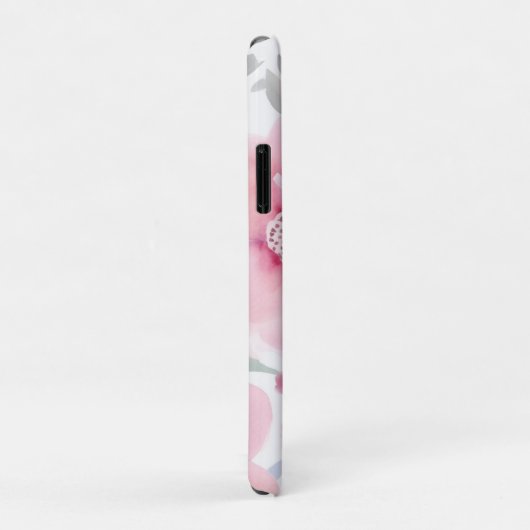 Coques Case-Mate iPhone Aquarelle florale rose (Dos/Droite)