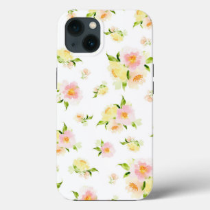 Case-Mate iPhone Case Aquarelle florale rose et jaune de pivoine