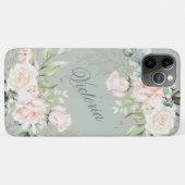 Coques Case-Mate iPhone Aquarelle Florale Rose Vert Or Personnaliser (Dos (Horizontal))