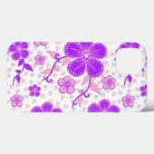 Coques Case-Mate iPhone Aquarelle florale simple impression violet et rose (Verso (horizontal))