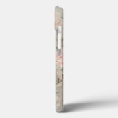 Coques Case-Mate iPhone Aquarelle Florale Verdure Gris rustique Script boi (Verso / Gauche)