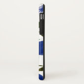 Coques Case-Mate iPhone Aquarelle Florales Bleu Bourgogne Peinture verte (Dos/Gauche)