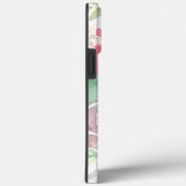 Coques Case-Mate iPhone Aquarelle Florales Feuillage Rose Nom Script (Verso / Droite)