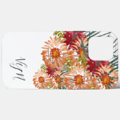 Coques Case-Mate iPhone Aquarelle Florales Rose Monogrammée (Verso (horizontal))